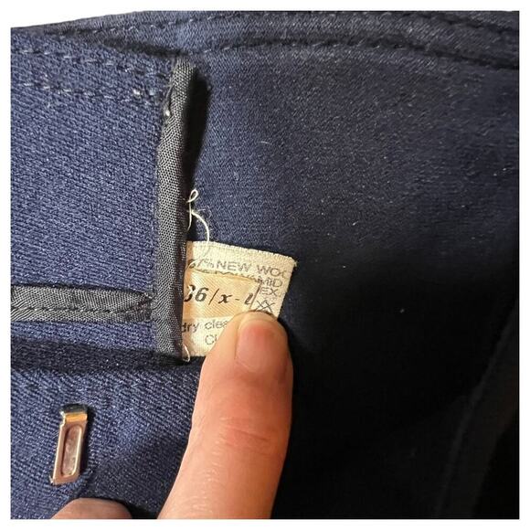 Vintage Feller Hosen Blue Wool Snow Ski Bib Overall Stir Up Pants Size 36 X-Long - Picture 2 of 11